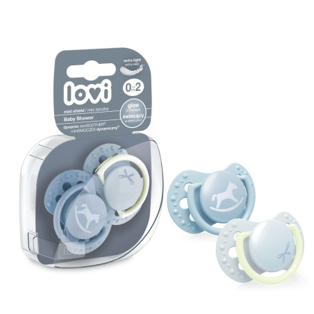 Залъгалка силикон Baby Shower Boy 0-2м, 2 бр H