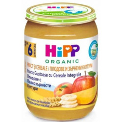 HIPP 9% ДДС Каша пълнозърнеста, плодова 4800, каша, 190 гр