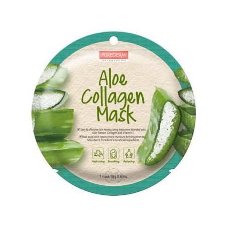 PUREDERM Aloe Collagen Mask