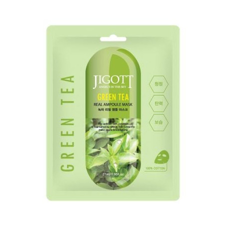 JIGOTT GREEN TEA REAL AMPOULE MASK
