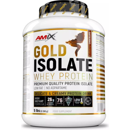 AMIX Gold Whey Protein Isolate / Natural chocolate / 2.27g.