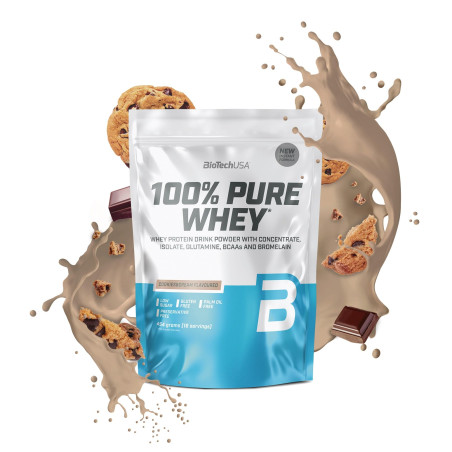 BIOTECH USA 100% Pure Whey / Cookies and Cream / 0.454g.
