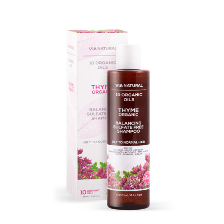 Органик балансиращ безсулфатен шампоан Мащерка VIA NATURAL 250 ml