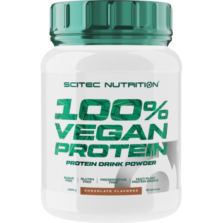 SCITEC 100% Vegan Protein / Chocolate / 1g.