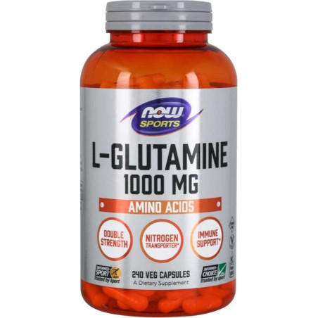 NOW L-Glutamine 1000 mg / 240 Vcaps