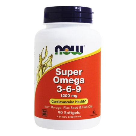 NOW Super Omega 3-6-9 / 1200mg. / 90 Softgels