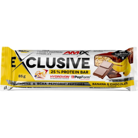 AMIX Exclusive Protein Bar / 85 gr. / Chocolate and Banana / 0.085g.