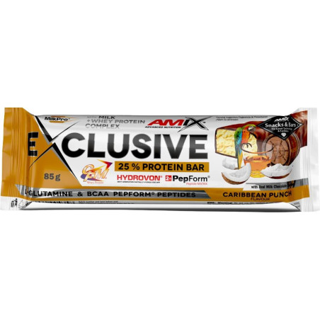 AMIX Exclusive Protein Bar / 85 gr. / Caribbean Punch / 0.085g.