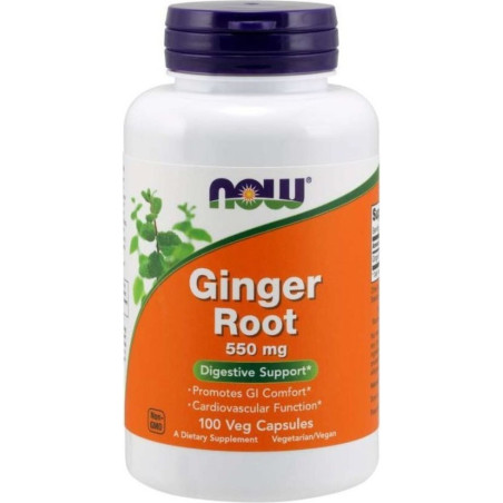 NOW Ginger Root 550mg. / 100 Caps.