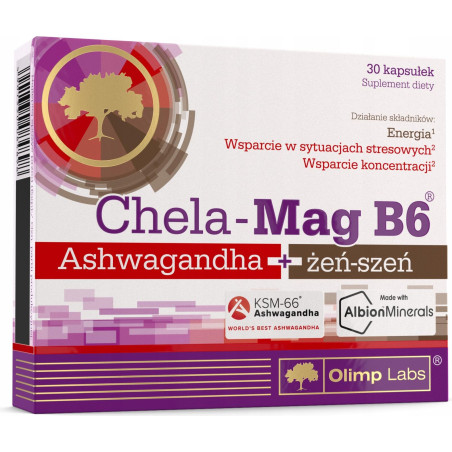 OLIMP Chela-Mag B6 Ashwagandha + Ginseng / 30 Caps