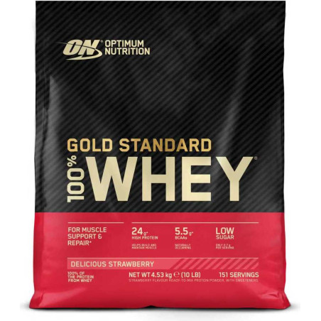 OPTIMUM NUTRITION 100% Whey Gold Standard / Strawberry / 4.545g.
