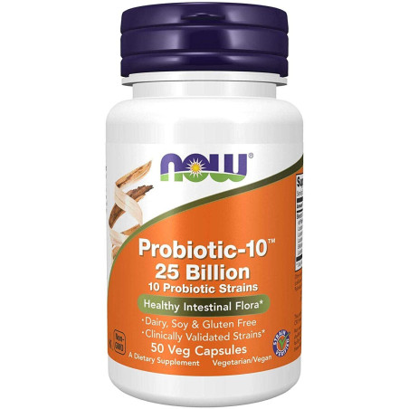 NOW Probiotic-10 ™ / 25 Billion / 50 VCaps.