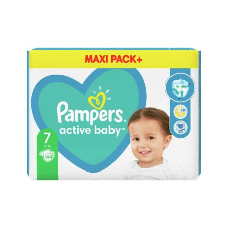 PAMPERS 9% ДДС Active Baby Размер 7, пелени, JPM, 44 бр.