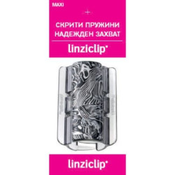 Щипка за коса голяма арт сребро Linziclip MAXI