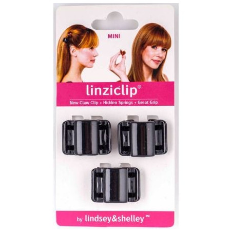 Щипка за коса малка черна перла Linziclip MINI