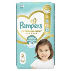 PAMPERS 9% ДДС Premium Care Размер 5, пелени, JP, 56 бр.