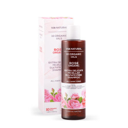 Органик нежен безсулфатен шампоан Роза VIA NATURAL 250 ml