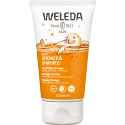 Weleda душ гел & шампоан за деца 150мл /портокал/