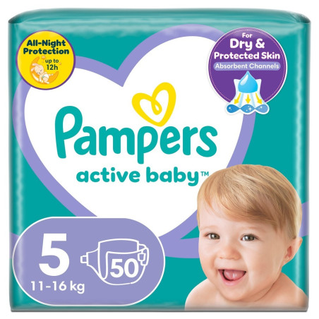 Pampers active baby пелени vpp размер 5 /10-16кг./х50