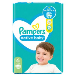 Pampers active baby пелени mp+ размер 6 /13-18кг./х48