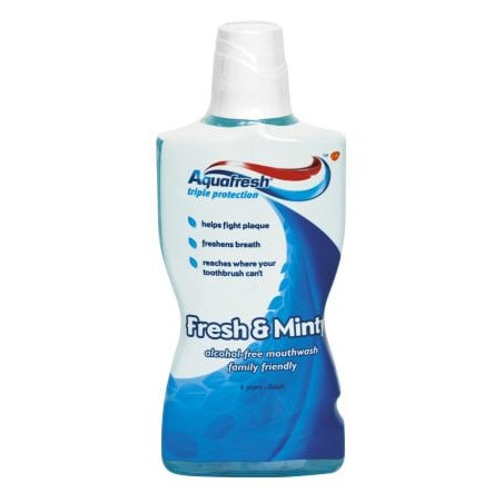 Вода за уста aquafresh fresh and minty 500мл