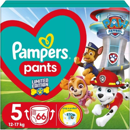 PAMPERS 9% ДДС Pants Paw Patrol Размер 5, гащички, GPP, 66 бр.