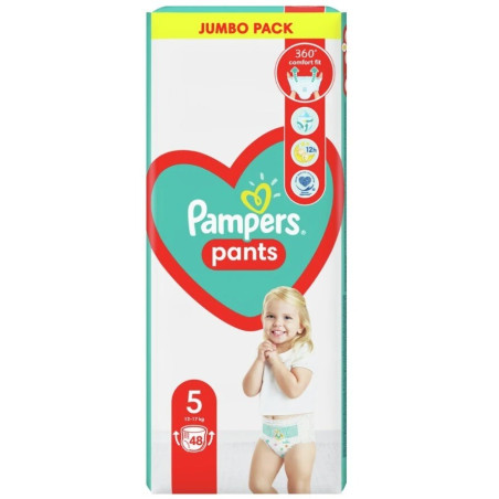 PAMPERS 9% ДДС Pants Размер 5, гащички, JP Джуниър, 48 бр.