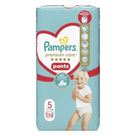 PAMPERS 9% ДДС Premium Care Размер 5, гащички, JPP, 52 бр.
