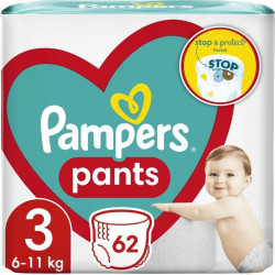 PAMPERS 9% ДДС Pants Размер 3, гащички, JP, 62 бр.