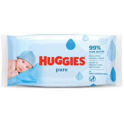 Huggies pure Мокри кърпи с 99% вода х56 броя