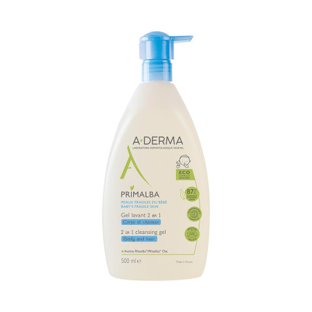 A-Derma Primalba 2в1 Почистващ гел х500 мл