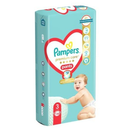 PAMPERS 9% ДДС Premium Care Размер 3, гащички, VP, 48 бр.