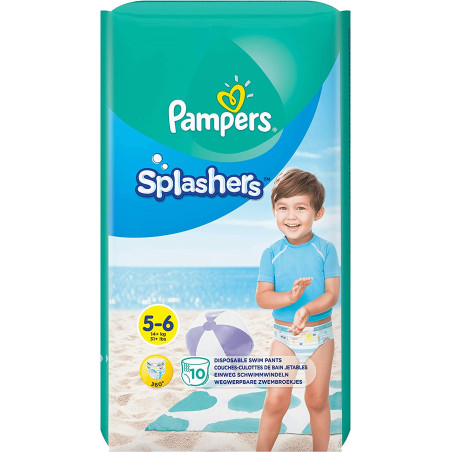 PAMPERS 9% ДДС Splashers Бански Размер 5-6, гащички, Джуниър, 10 бр.