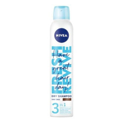 Nivea 3in1 Сух шампоан тъмни тонове 200 ml
