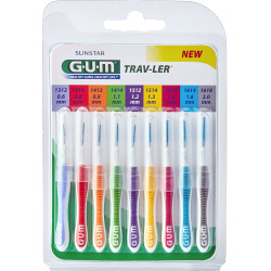GUM TravLer Интердентална четка за зъби Микс х10 броя