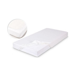 Чаршаф с ластик Baby Matex Bamboo 60x120 cm 0351-01, Бял
