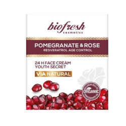 24 часа обновяващ крем за лице VIA NATURAL POMEGRANATE AND ROSE 100 ml