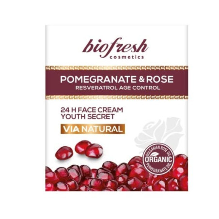 24 часа обновяващ крем за лице VIA NATURAL POMEGRANATE AND ROSE 100 ml