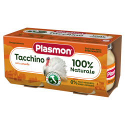 Бебешко пюре Plasmon пуешко месо 4м 2х80гр.