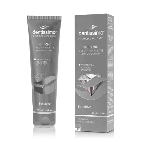 DENTISSIMO Diamond, паста за зъби, за чувствителни зъби, 75 мл