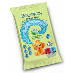 Бебешки мокри кърпи Bebelan с алое вера и лайка 20 бр.