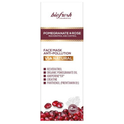 Почистваща маска за лице VIA NATURAL POMEGRANATE AND ROSE 125 ml