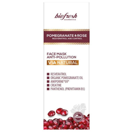 Почистваща маска за лице VIA NATURAL POMEGRANATE AND ROSE 125 ml