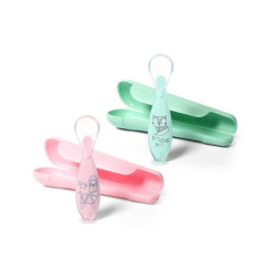 Силиконова лъжица Babyono с вакуумна основа в кутийка 1461/01