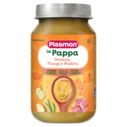 Пюре Plasmon - Зеленчуци с бебешка паста и говеждо месо