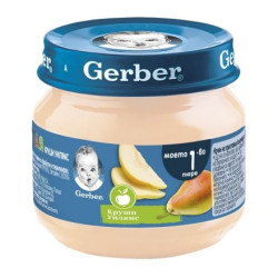 Плодово пюре Nestle Gerber - Круши Уилямс, 80 g