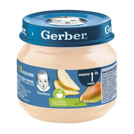 Плодово пюре Nestle Gerber - Круши Уилямс, 80 g