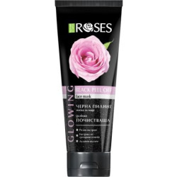 ROSES Glowing черна пилинг маска за лице NATURE OF AGIVA, 100мл