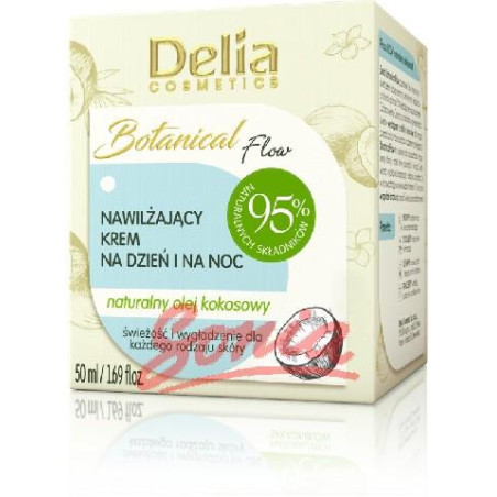 D BOTANICAL Flow Mousturising Day & Night Cream with Coconut Oil 50ml