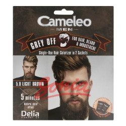 D CAMELEO MEN Grey Off Боя за коса, брада и мустаци 2x15ml 5.0 Light Brown